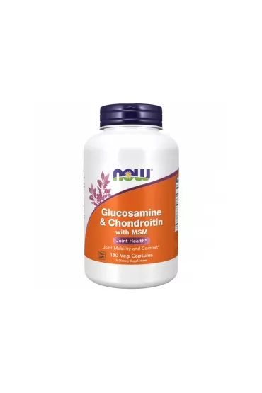 Now Foods Glucosamine & Chondroitin & MSM - suplement diety 180 kaps.