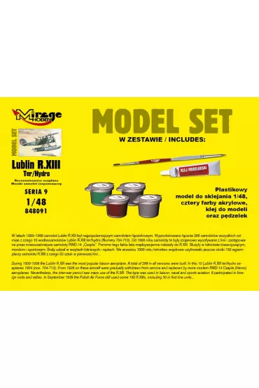 Zestaw do sklejenia - Samolot Lublin Ter S09 Mirage Hobby