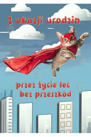 Trend Kartka okoliczno�ciowa W dniu urodzin kot