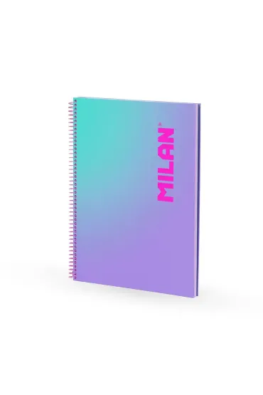 Zeszyt notes na spirali A4 MILAN w kratk�, 90 kartek, seria SUNSET liliowy