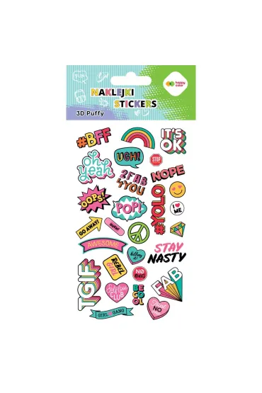 Happy Color Naklejki 3D PUFFY-Funky Hobby 10x20cm