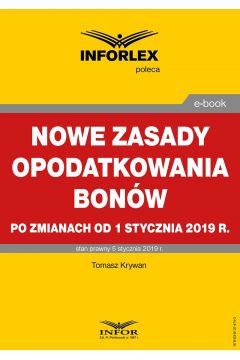 eBook Nowe zasady opodatkowania bonw po zmianach od 1 stycznia 2019 r. pdf