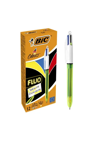 D�ugopis 4 Colors Fluo mix (12 szt) BIC