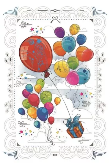 DaVinci Karnet + koperta Prezent i balony 12x18cm