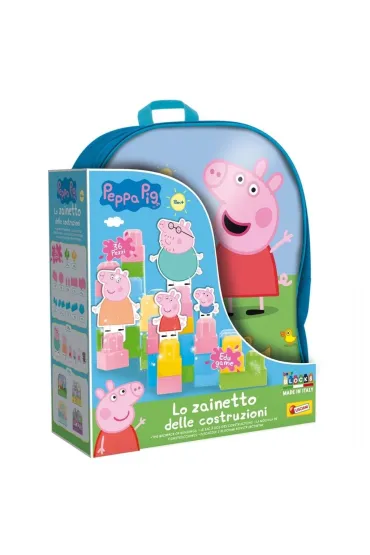 Lisciani �winka Peppa - plecak z klockami konstrukcyjnymi
