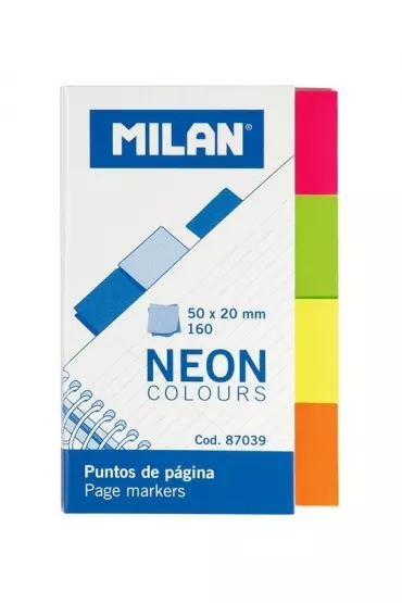 Milan Indeksy neon kolorowe 50x20mm