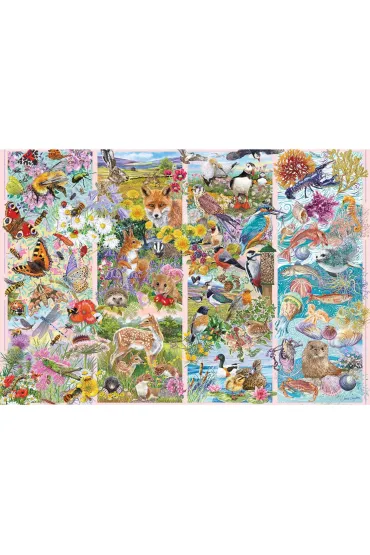 Puzzle 500 Ciekawe stworzenia Gibsons