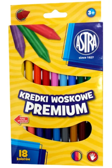 Astra Kredki woskowe 18 szt.