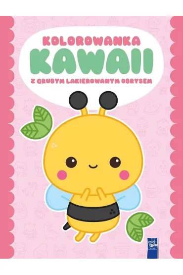 Kolorowanka Kawaii z grubym lakierowanym obrysem. Pszczo�a