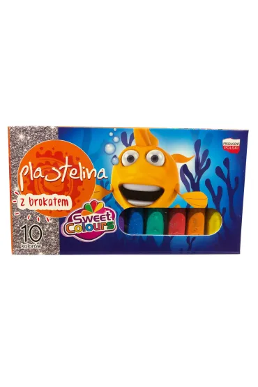 Sweet colours Plastelina brokatowa 10 szt.