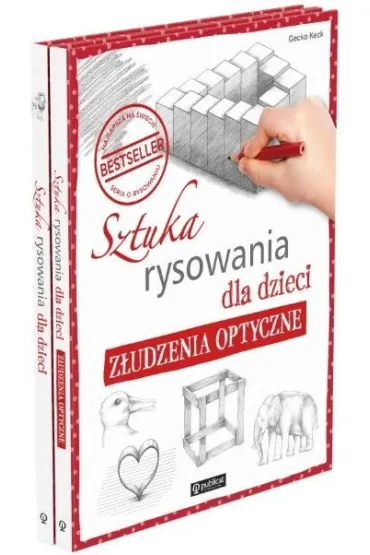 Pakiet: Sztuka rysowania dla dzieci / Z�udzenia optyczne - Gecko Keck