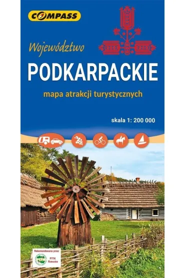 Wojew�dzctwo Podkarpackie. Mapa atrakcji turystycznych w skali 1:200 000