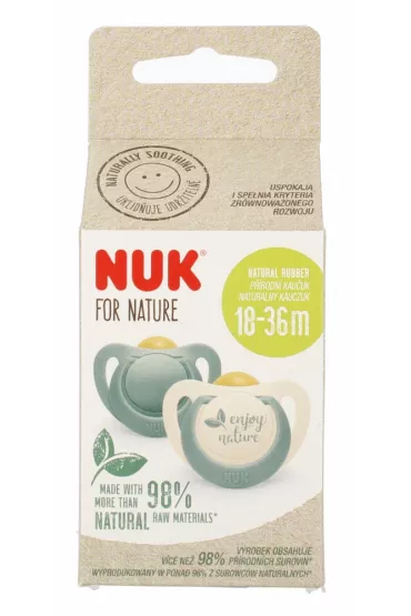 Nuk Smoczek uspokajaj�cy lateksowy 18-36 mies. For Nature 10737877 2 szt.