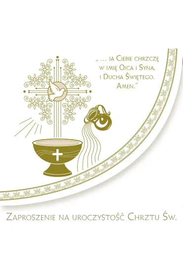 Zaproszenie chrzest Pol Mak zkw chr 40974