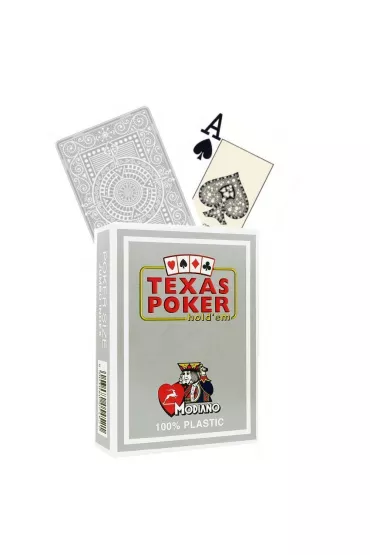Texas Poker Hold Em, karty do gry, szare Modiano