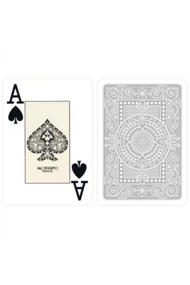 Texas Poker Hold Em, karty do gry, szare Modiano