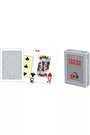 Texas Poker Hold Em, karty do gry, szare Modiano