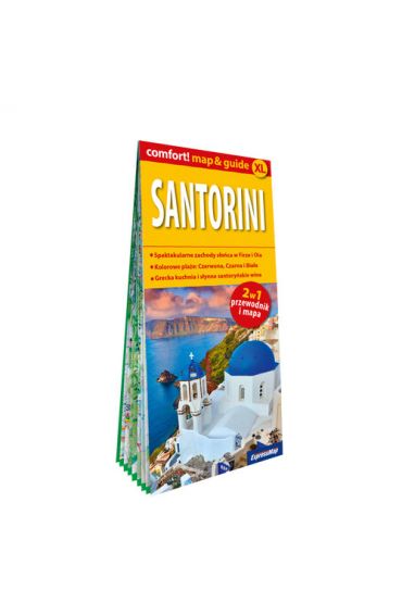 Santorini laminowany map&guide 2w1 przewodnik i mapa