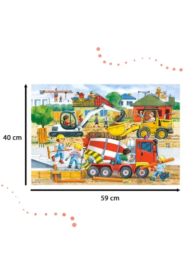 Puzzle 40 el. Plac budowy Castorland
