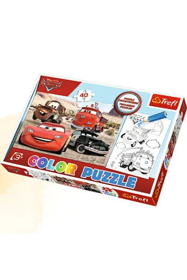 Puzzle color 40 el. Autka na pustyni Trefl