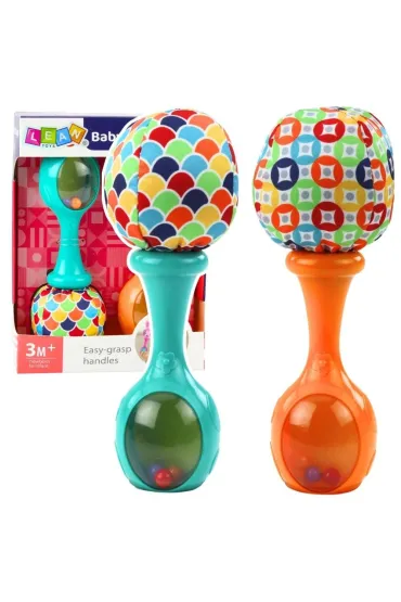 Grzechotki sensoryczne z mi�kk� pi�eczk� LeanToys