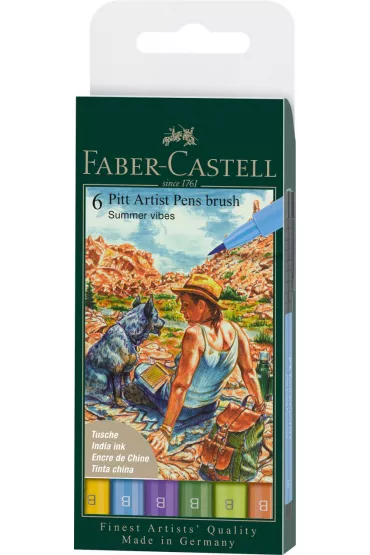 Faber-Castell Pitt artist pen summer etui 6 szt.