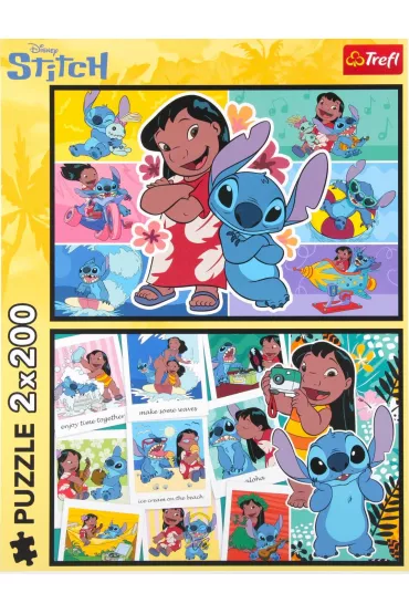 Puzzle 2x200 Wesoe ycie Stitcha TREFL