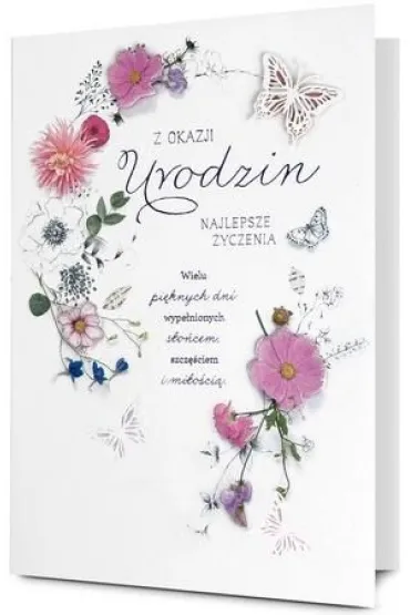 Karnet okazjonalny B6 z kopert� Urodziny Kobieta PAN DRAGON HM200-2928