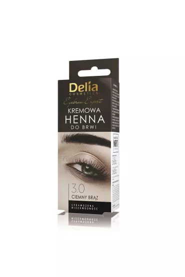 Delia Eyebrow Expert kremowa henna do brwi 3.0 Ciemny Br�z 15 ml