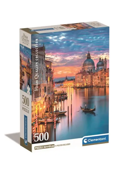 Puzzle 500 el. Compact Lighting Venice Clementoni