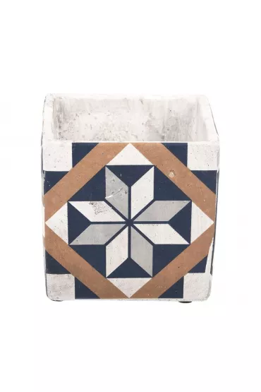 Esschert Design Betonowa doniczka Azulejos 13cm