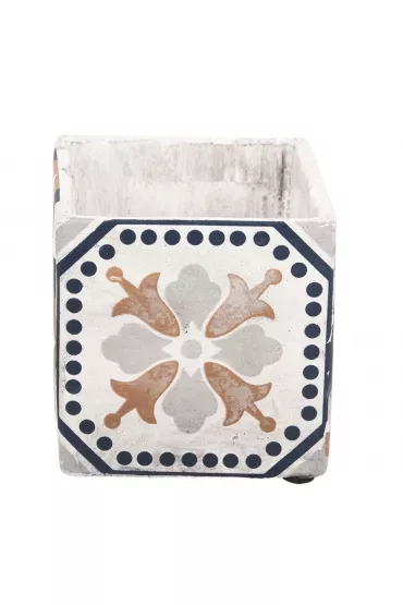 Esschert Design Betonowa doniczka Azulejos 13cm