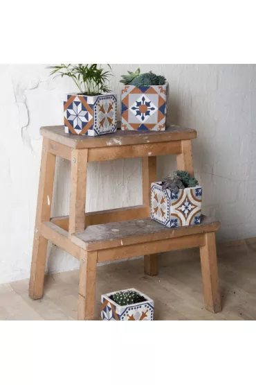 Esschert Design Betonowa doniczka Azulejos 13cm