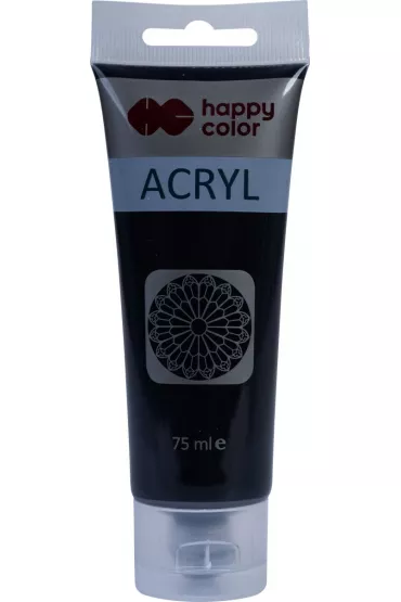 Happy Color Farba akrylowa, czarna 75ml