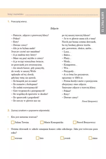 Owocna edukacja. Czytanie ze zrozumieniem. Klasa 3 - Balbina Piechoci�ska, Gra�yna �liwa