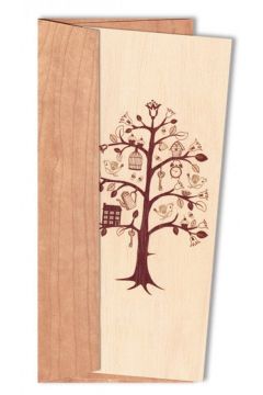 Cozywood Karnet drewniany DL z drewnian kopert Drzewo