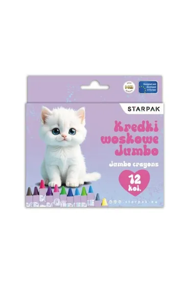 Kredki woskowe Jumbo 12 kolor�w Kitty STARPAK 582124