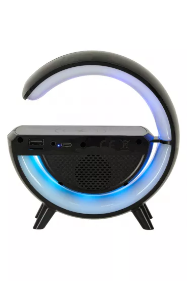Lampka LED Gamingowa RGB gonik adowarka indukcyjna czarna czarny