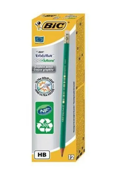 Bic O��wek z gumk� Evolution Eco 12 szt.
