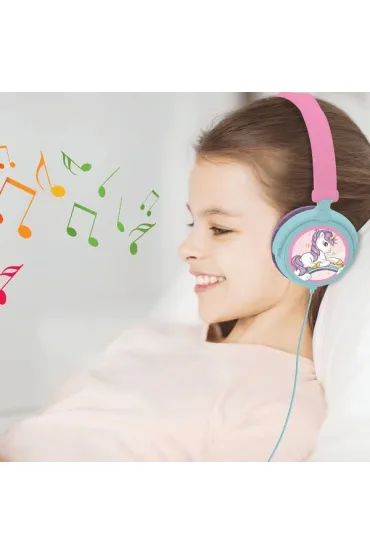 Sk�adane s�uchawki stereo przewodowe Jednoro�ec z zabezpieczeniem g�o�no�ci dla dzieci Lexibook HP017UNI