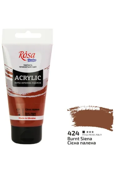 Rosa Farba akrylowa burnt sienna 424 75ml 75 ml