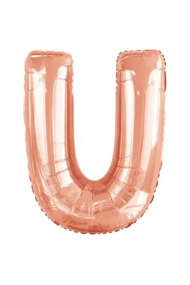 Amscan Balon foliowy litera U r�owe z�oto 65,5x86cm