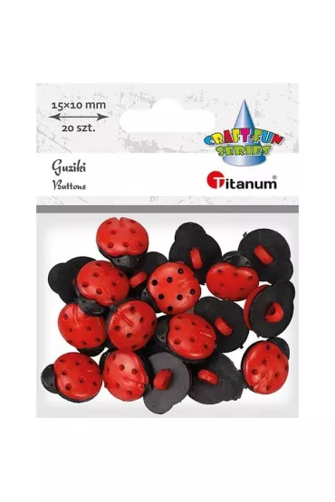 Titanum Guziki plastikowe biedronki 13x15mm