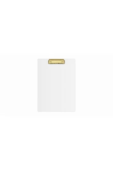 Clipboard A4 PVC bia�y z�oty mechanizm BIURFOL KHG-01-10