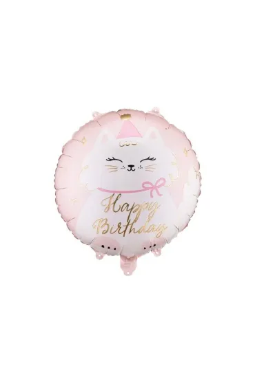 PartyDeco Balon foliowy pastylka Kotek 35x35cm