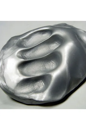 Sprytna plastelina- metaliczna srebrna