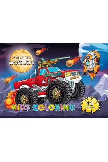 Kolorowanka A4 18 obrazk�w Kosmos Monster Truck