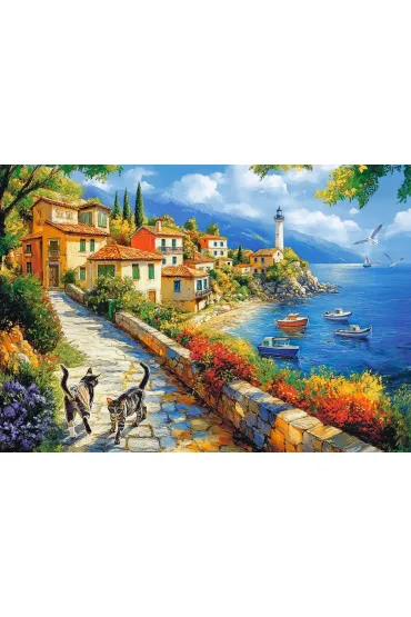 Puzzle 500 el. White Lighthouse Bay CASTORLAND B-54237