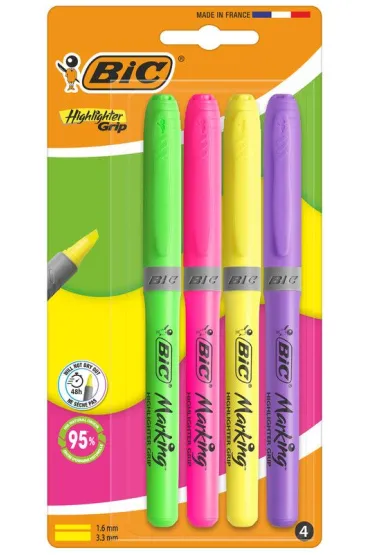 Zakre�lacz Grip mix 4 szt BIC