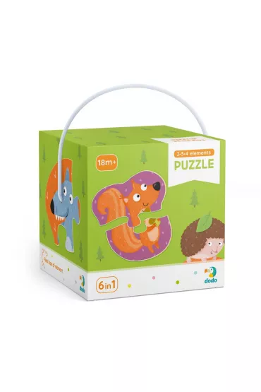 Puzzle 2-3-4 el. Le�ne zwierz�ta Dodo